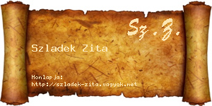Szladek Zita névjegykártya